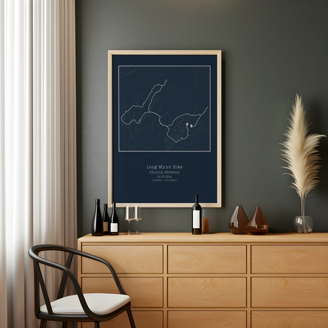 Personalised Route Map Poster