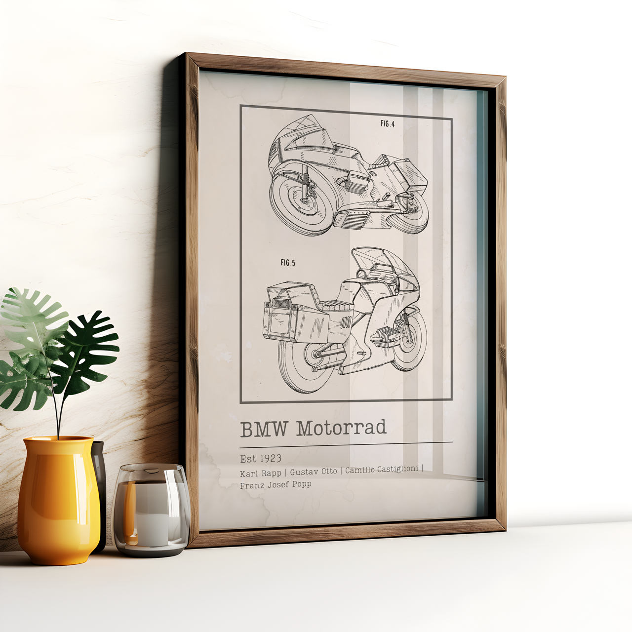 Vintage BMW Blueprint Poster