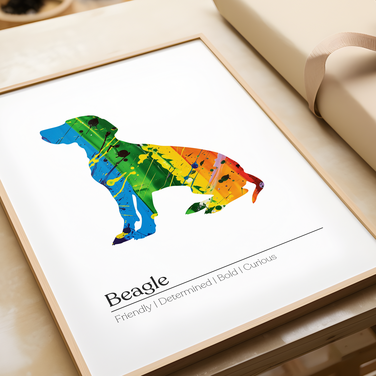 Rainbow Beagle Definition Poster