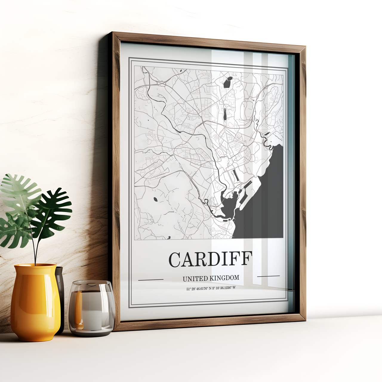 Cardiff Map Poster