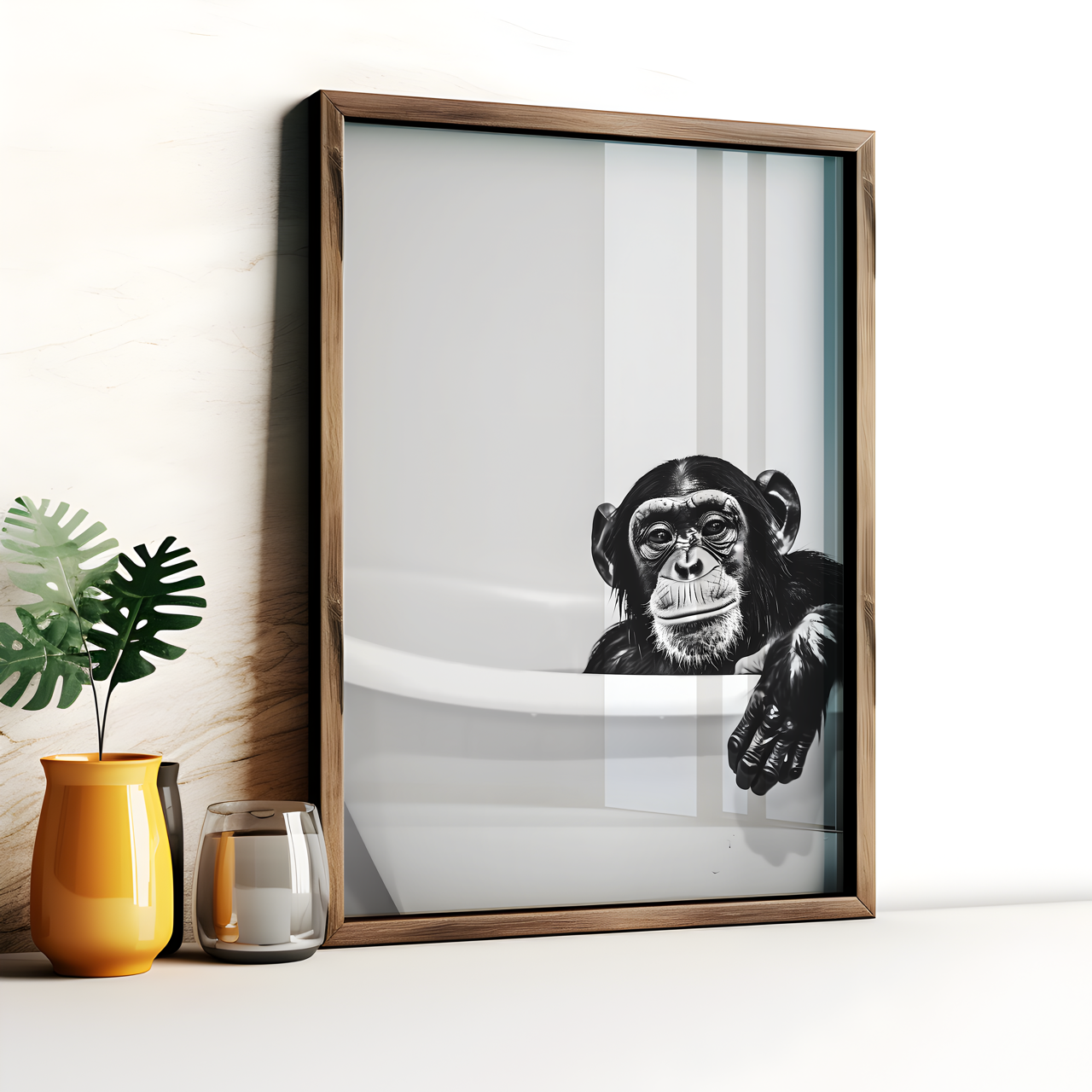 Chimp in the Bath Poster