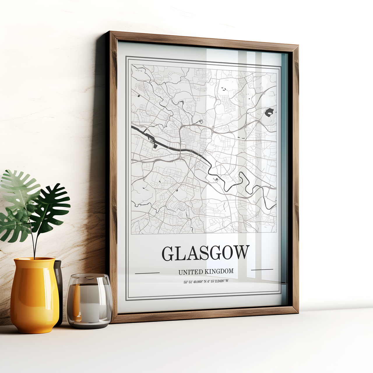 Glasgow Map Poster