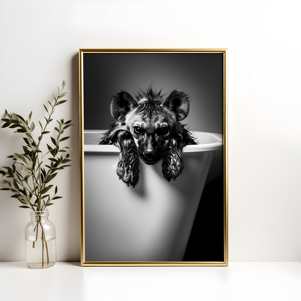 Hyena in the Bath Poster