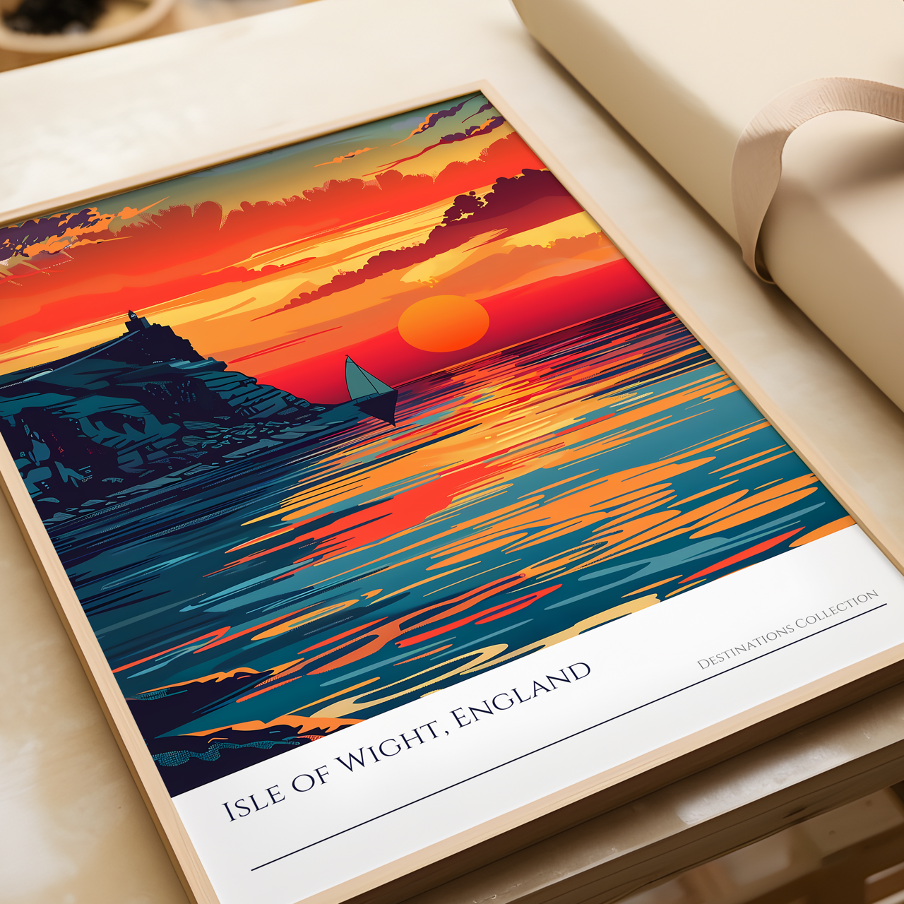 Isle of Wight Sunset, England Poster