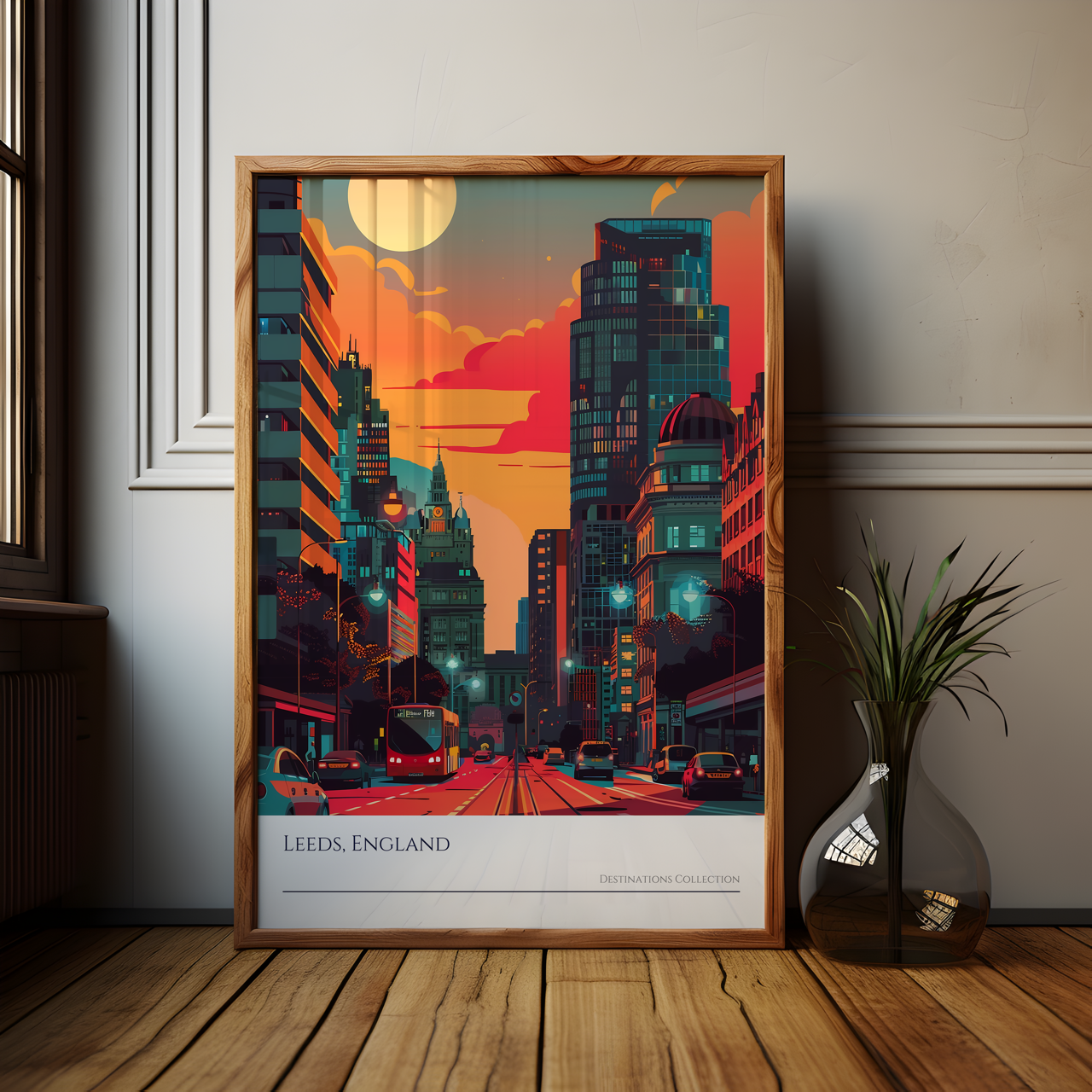 Leeds Sunset, England Poster
