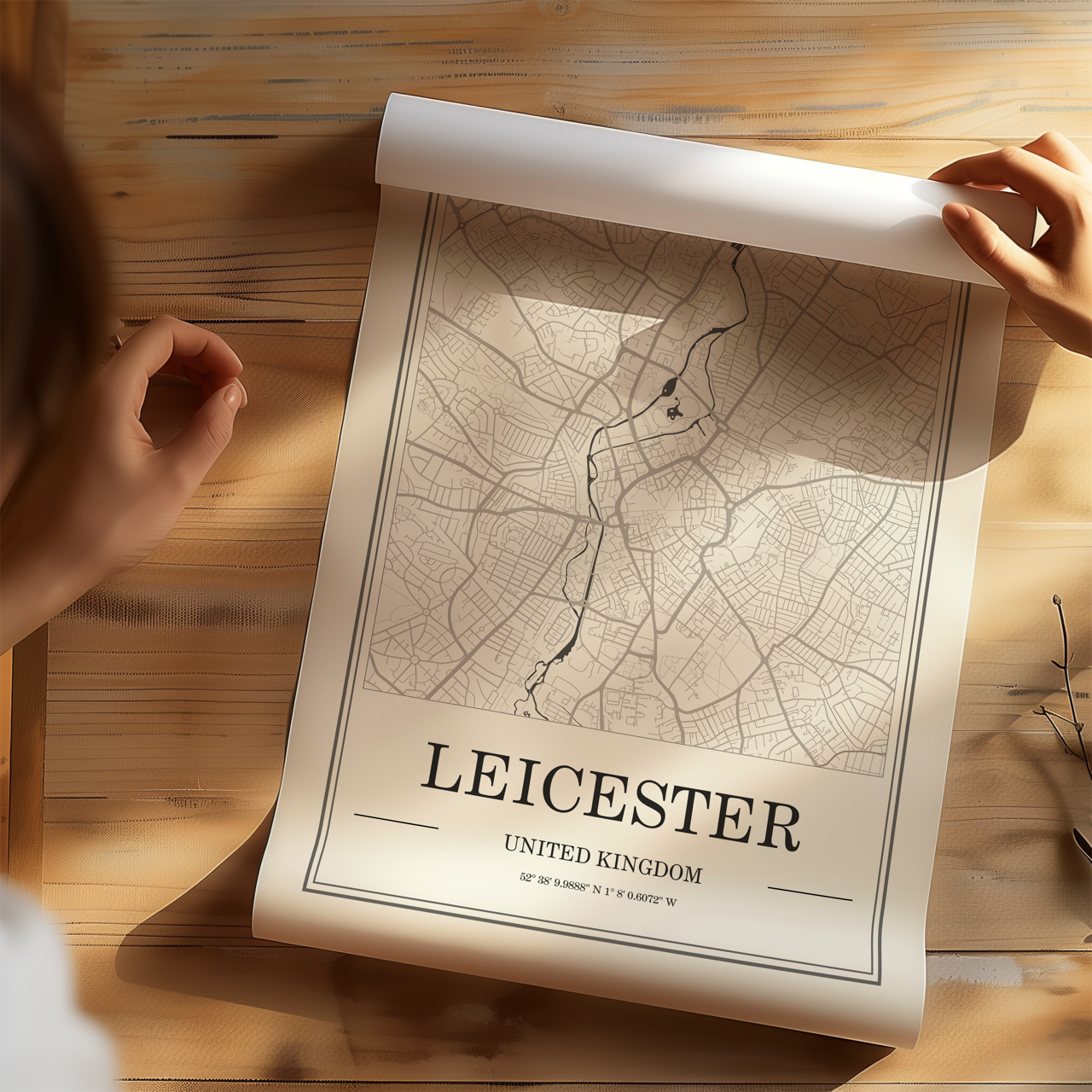 Leicester Map Poster