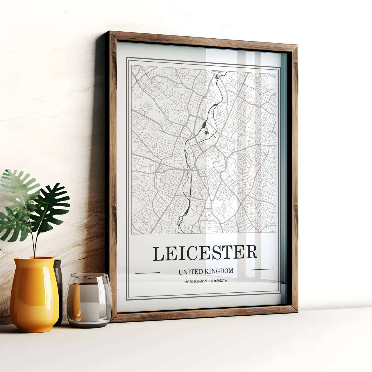 Leicester Map Poster