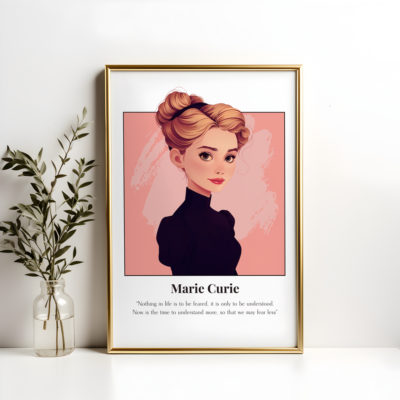 Marie Curie Quote Poster