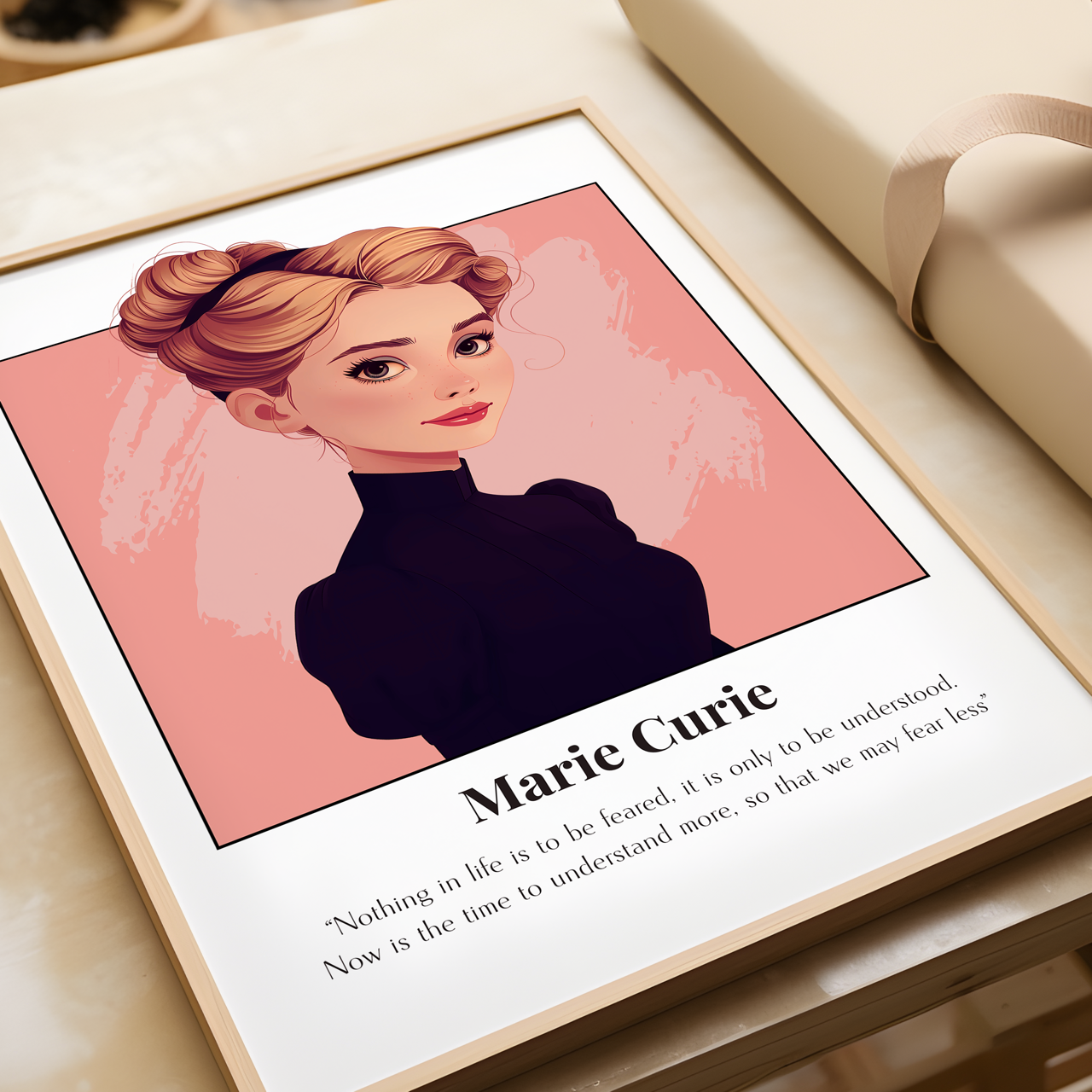 Marie Curie Quote Poster