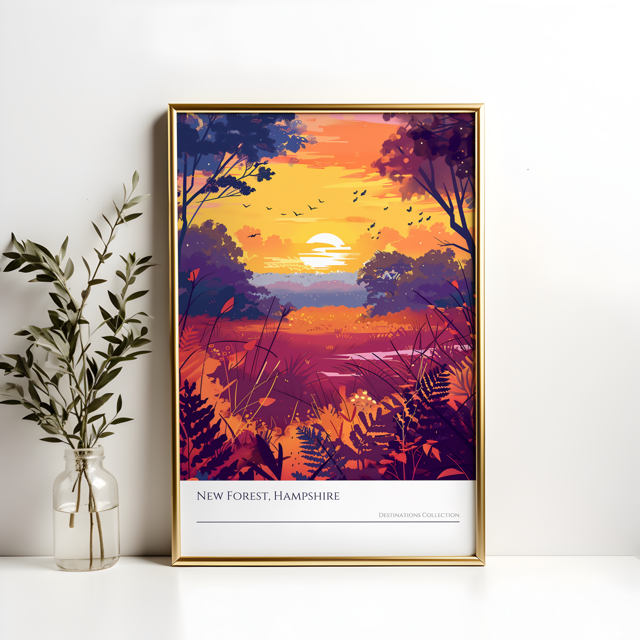 New Forest Hampshire Sunset Poster
