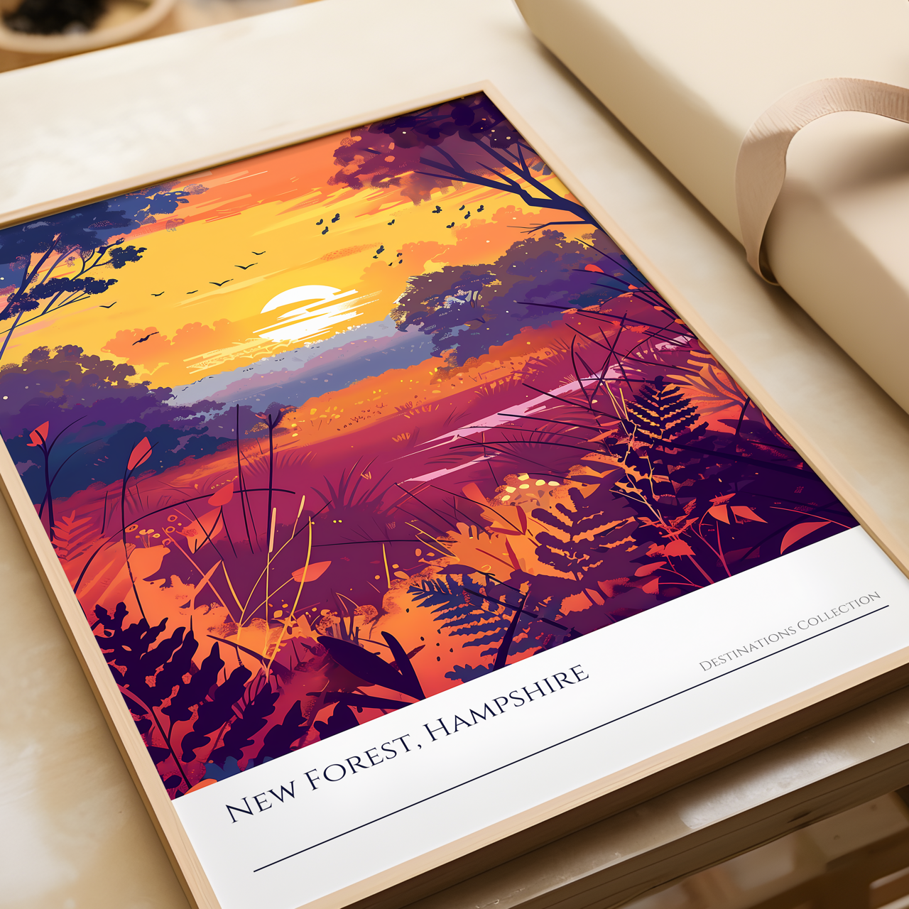New Forest Hampshire Sunset Poster
