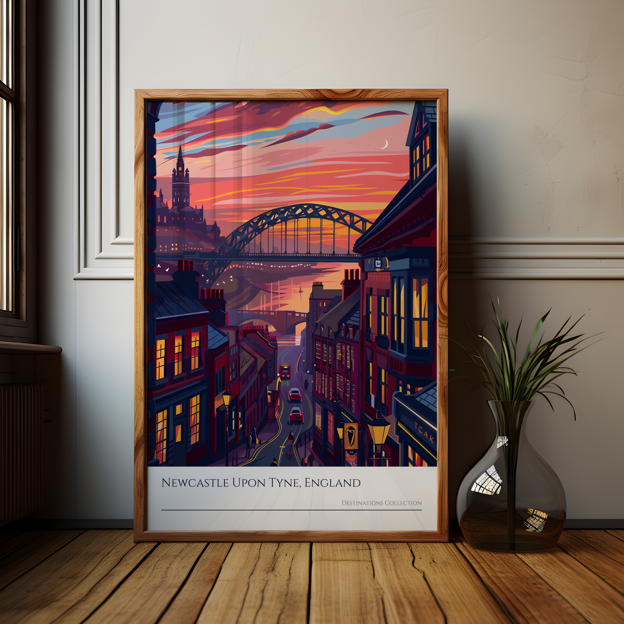 Newcastle upon Tyne Sunset Poster