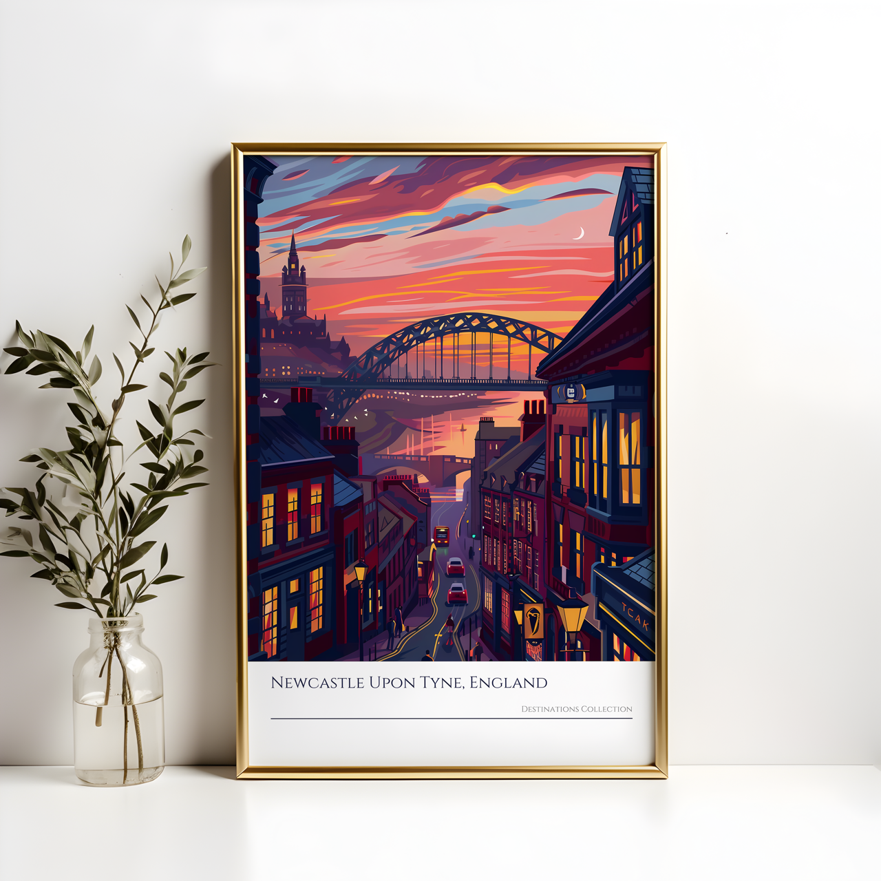 Newcastle upon Tyne Sunset Poster