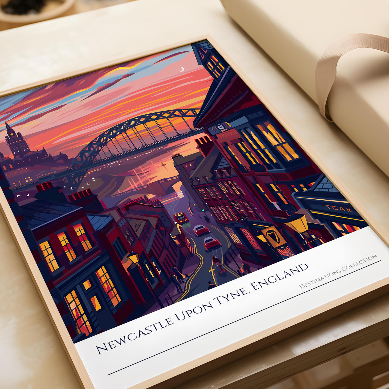 Newcastle upon Tyne Sunset Poster