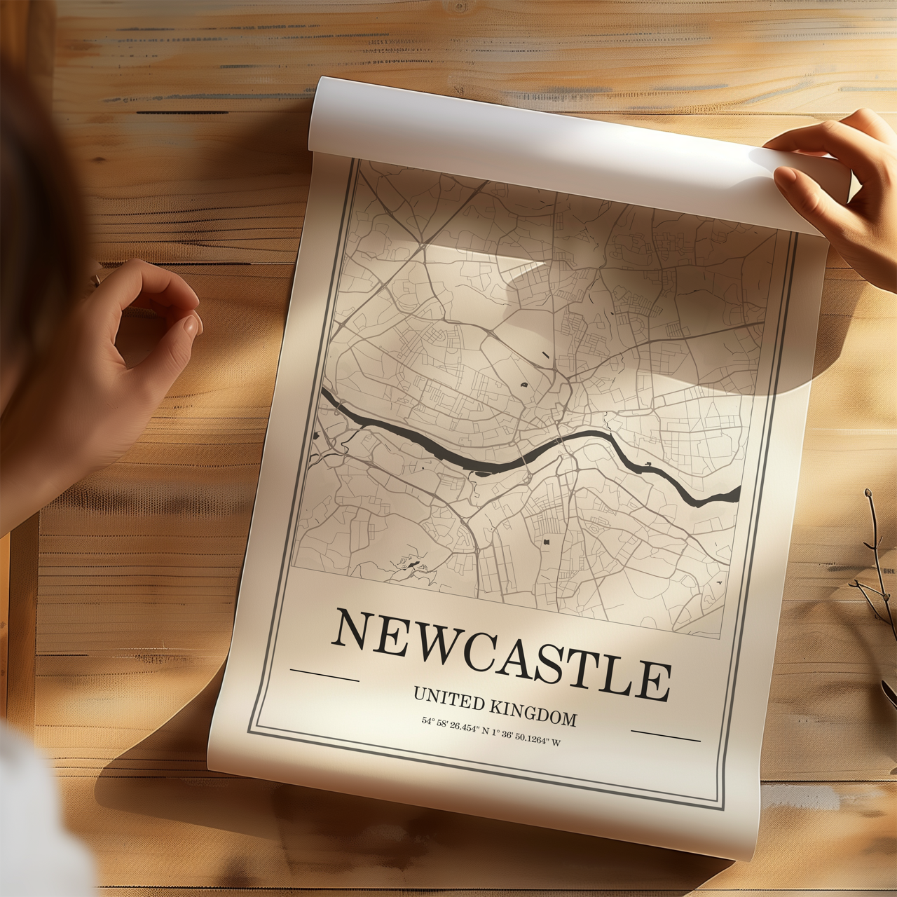 Newcastle City Map Poster