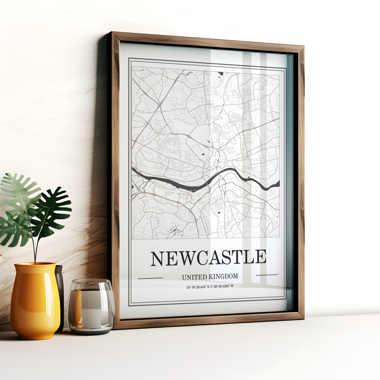 Newcastle City Map Poster