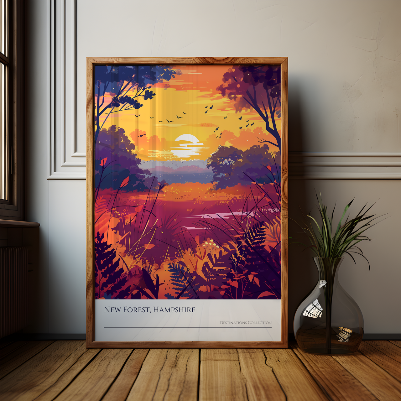 New Forest Hampshire Sunset Poster