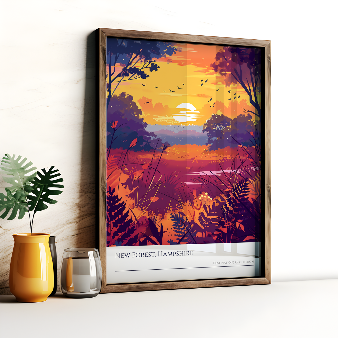 New Forest Hampshire Sunset Poster