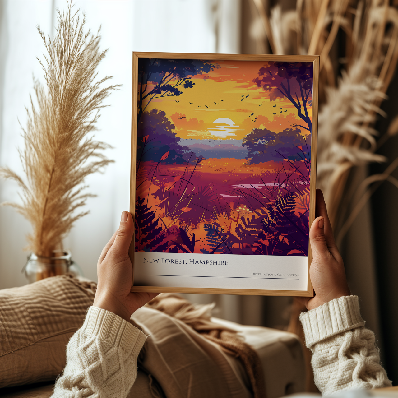 New Forest Hampshire Sunset Poster