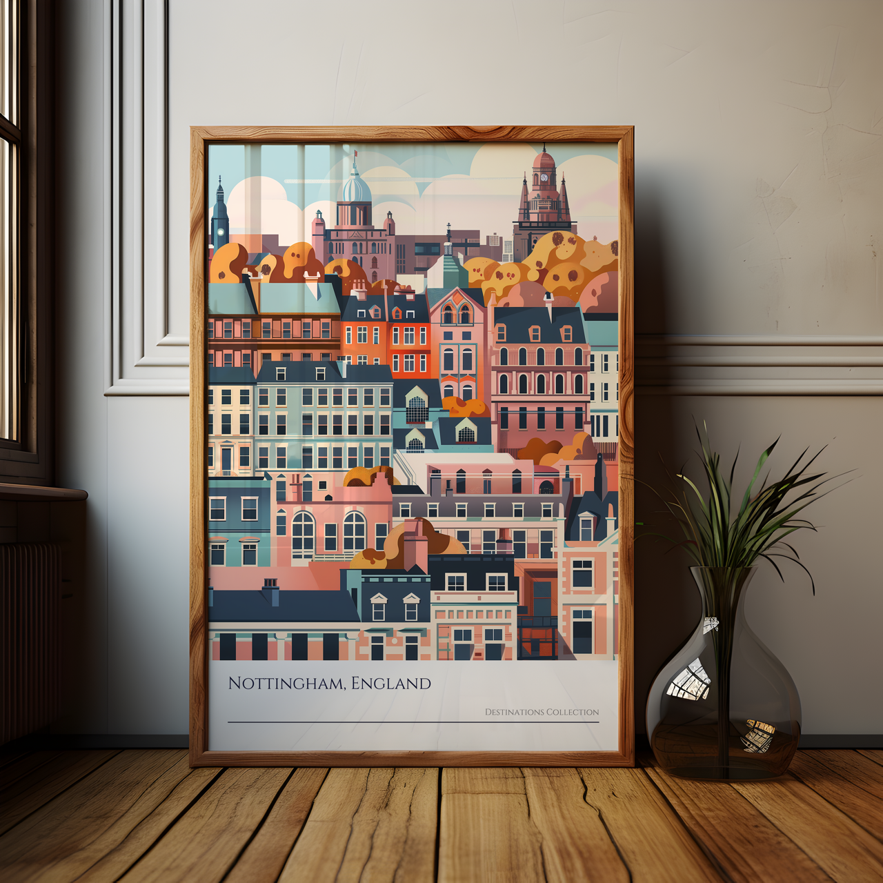 Nottingham England Art Poster