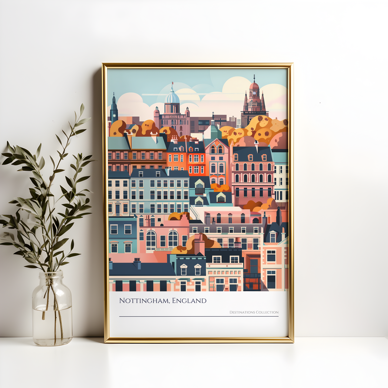 Nottingham England Art Poster