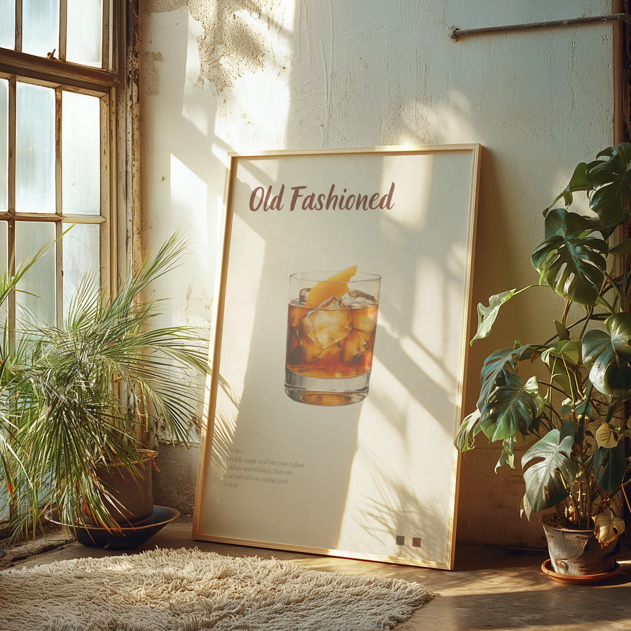 Old Fashioned Cocktail Poster