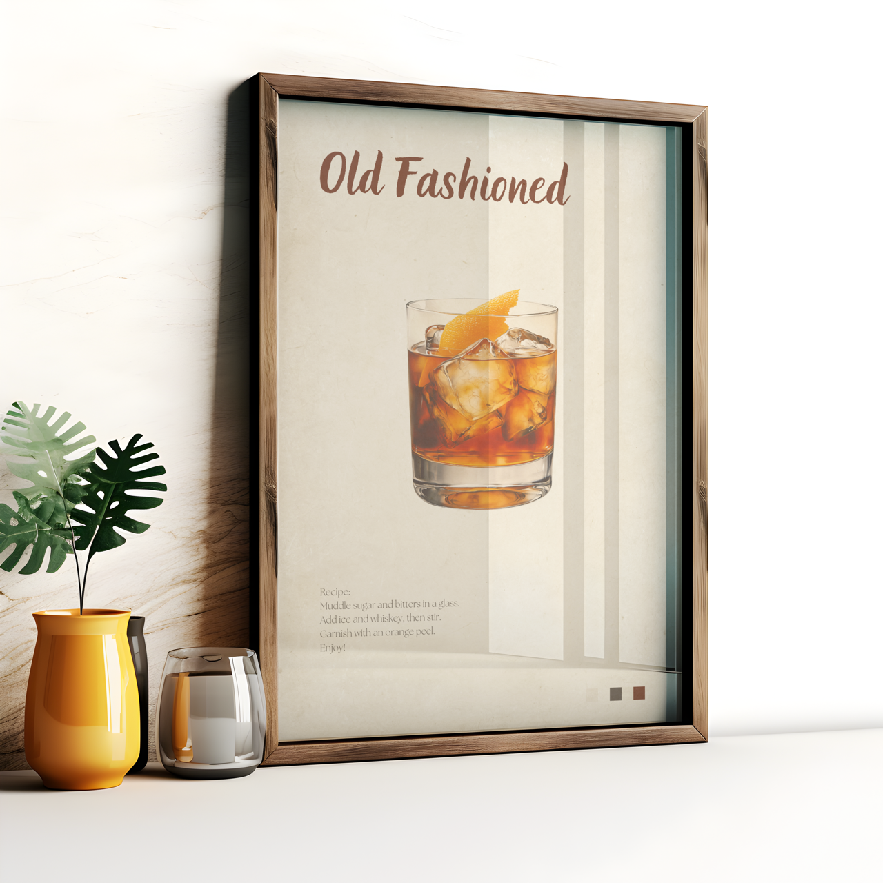 Old Fashioned Cocktail Poster