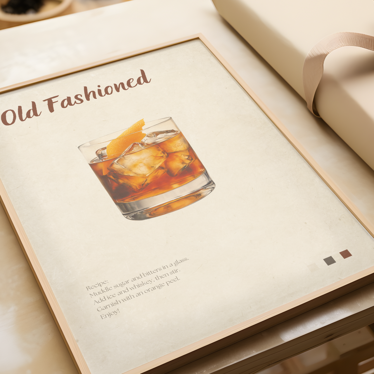 Old Fashioned Cocktail Poster