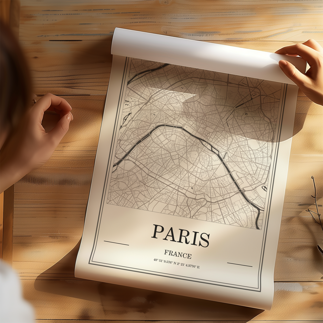 Paris City Map Poster