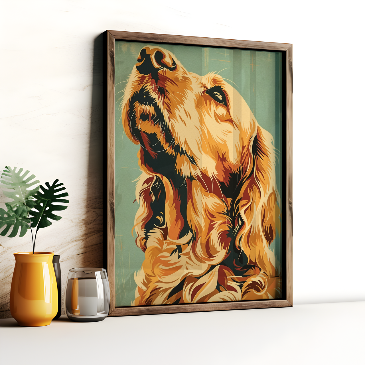 Retro-Style Springer Spaniel Poster