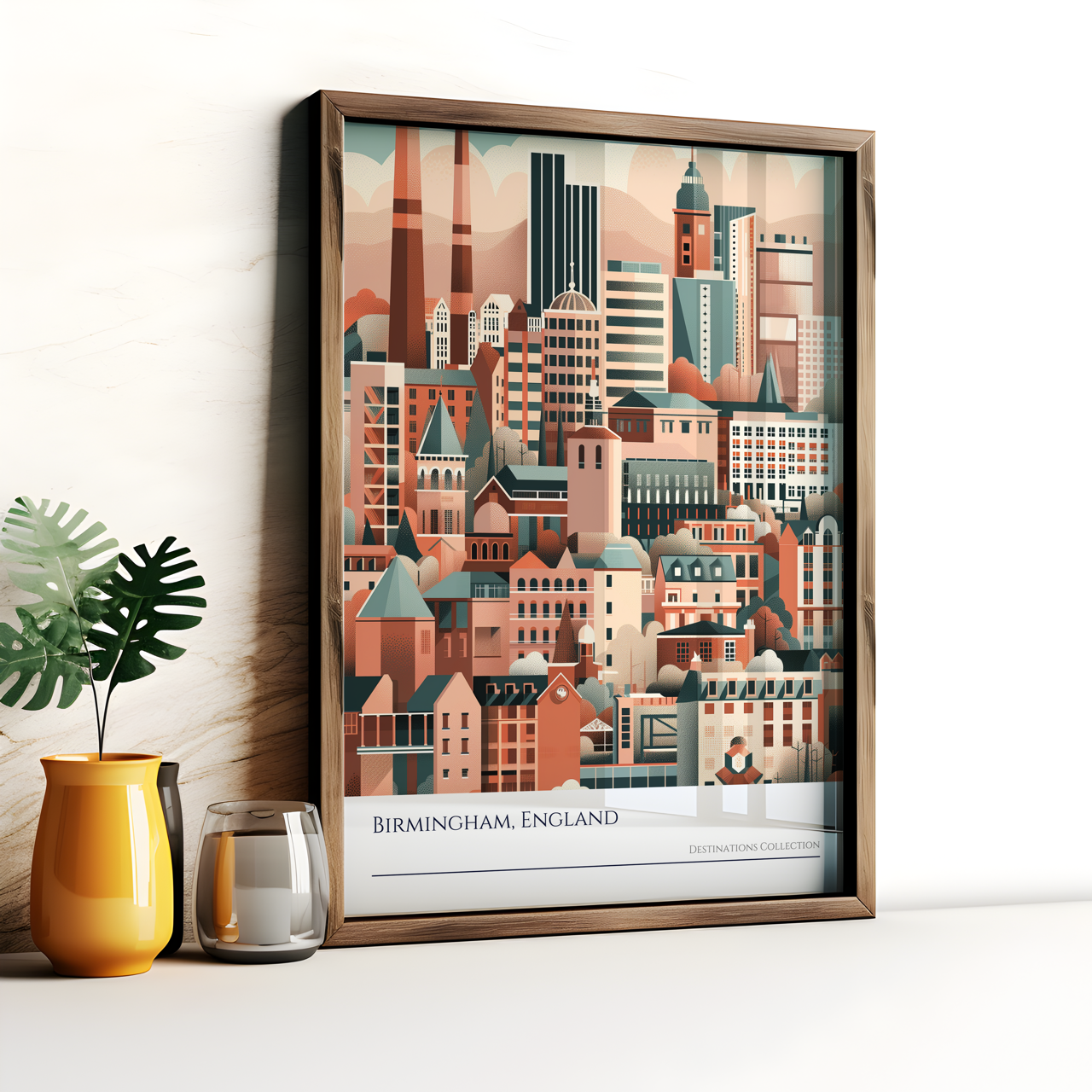 Birmingham Cityscape Poster