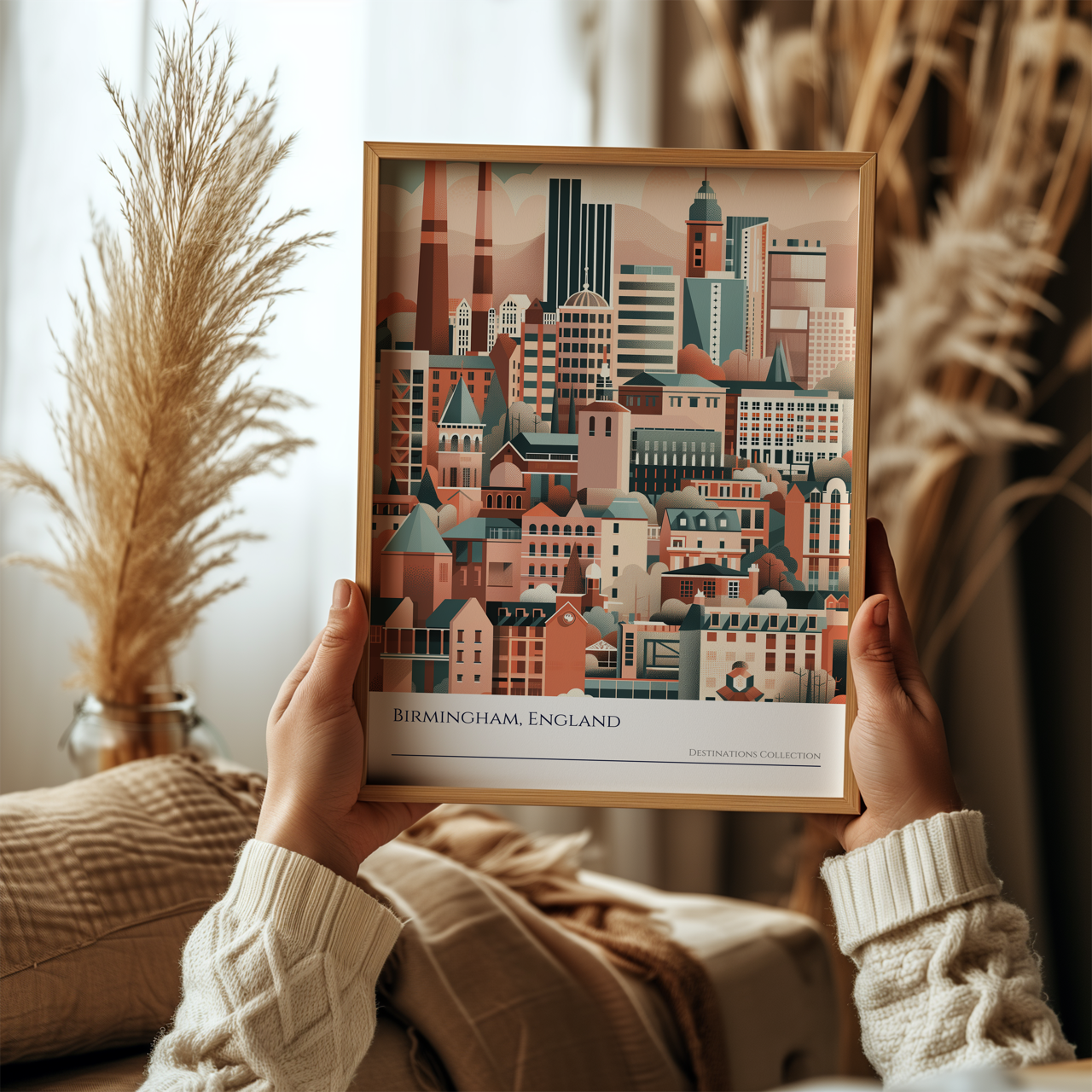 Birmingham Cityscape Poster