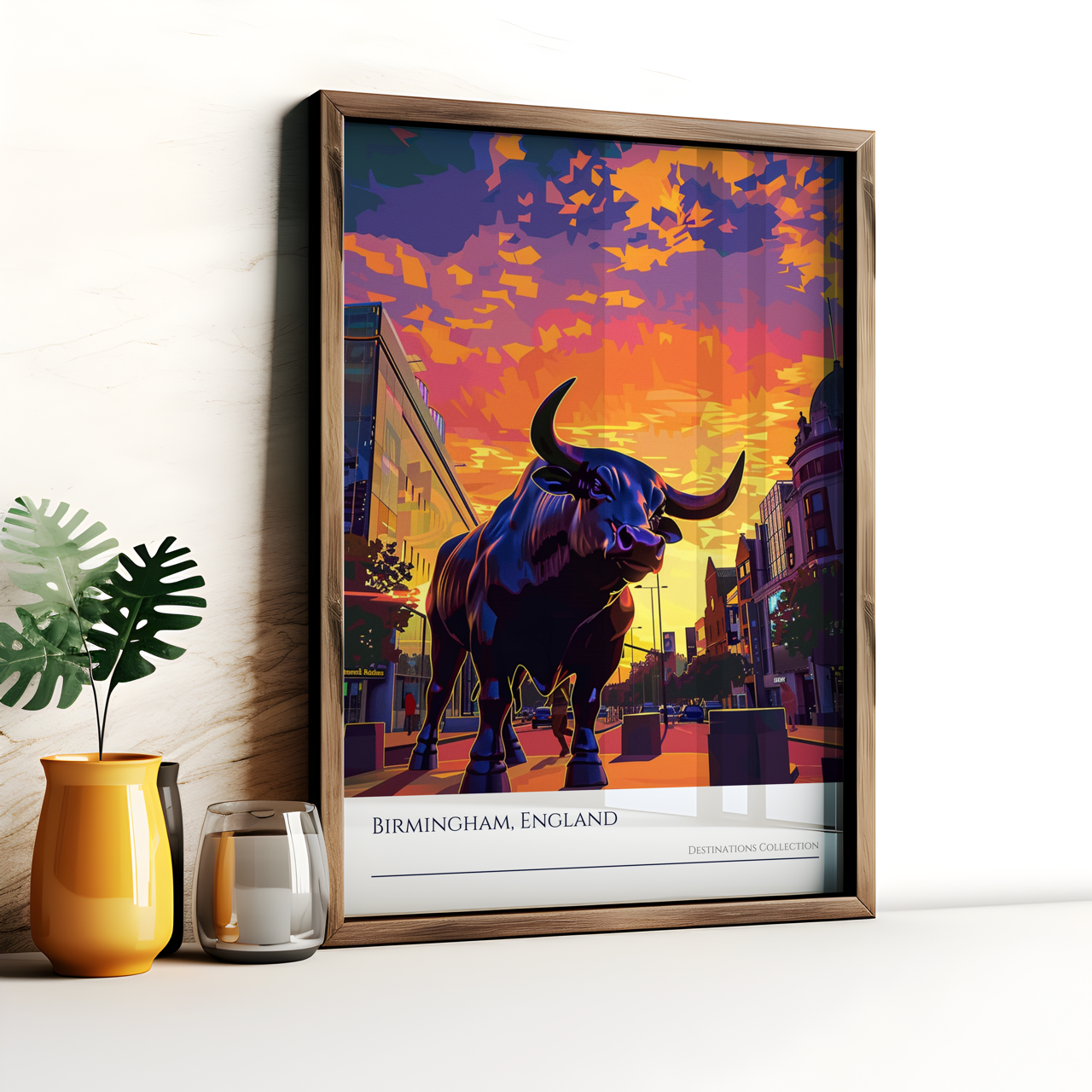 Birmingham Bull Sunset Poster
