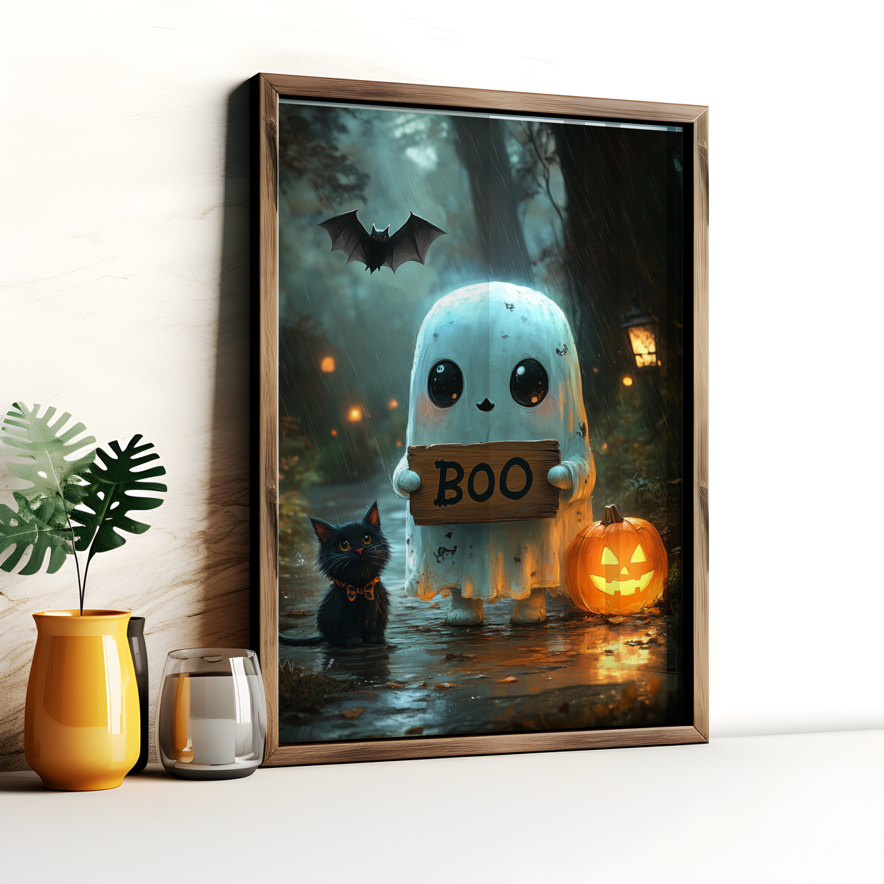 Cute Ghost Halloween Poster