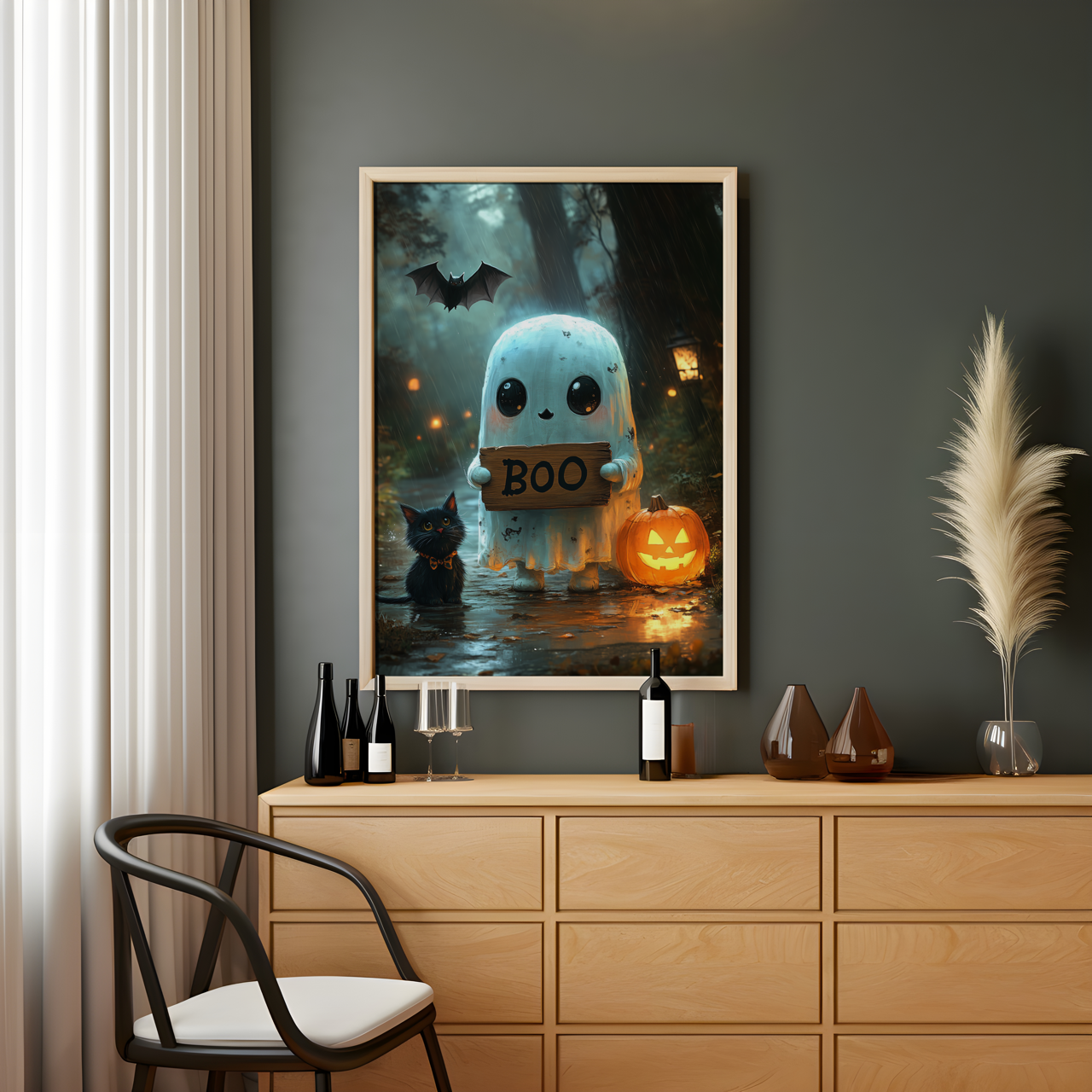 Cute Ghost Halloween Poster