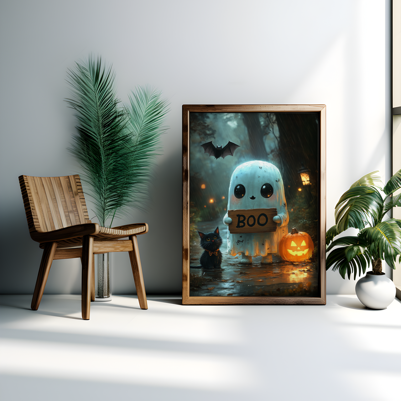 Cute Ghost Halloween Poster