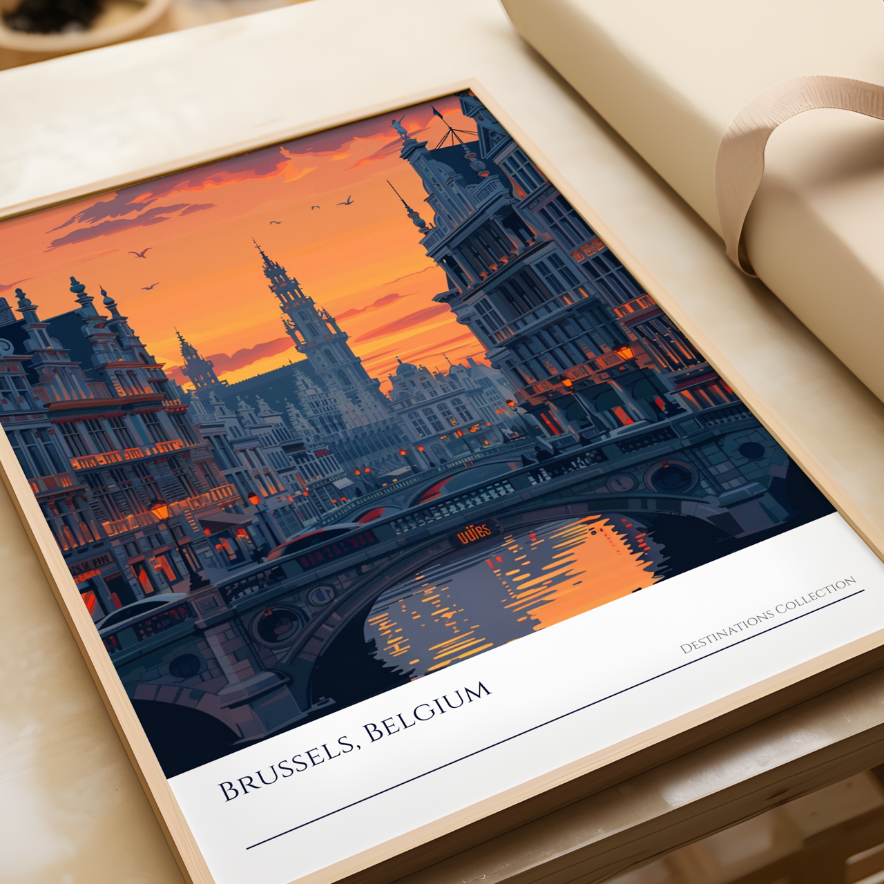 Brussels Sunset Poster