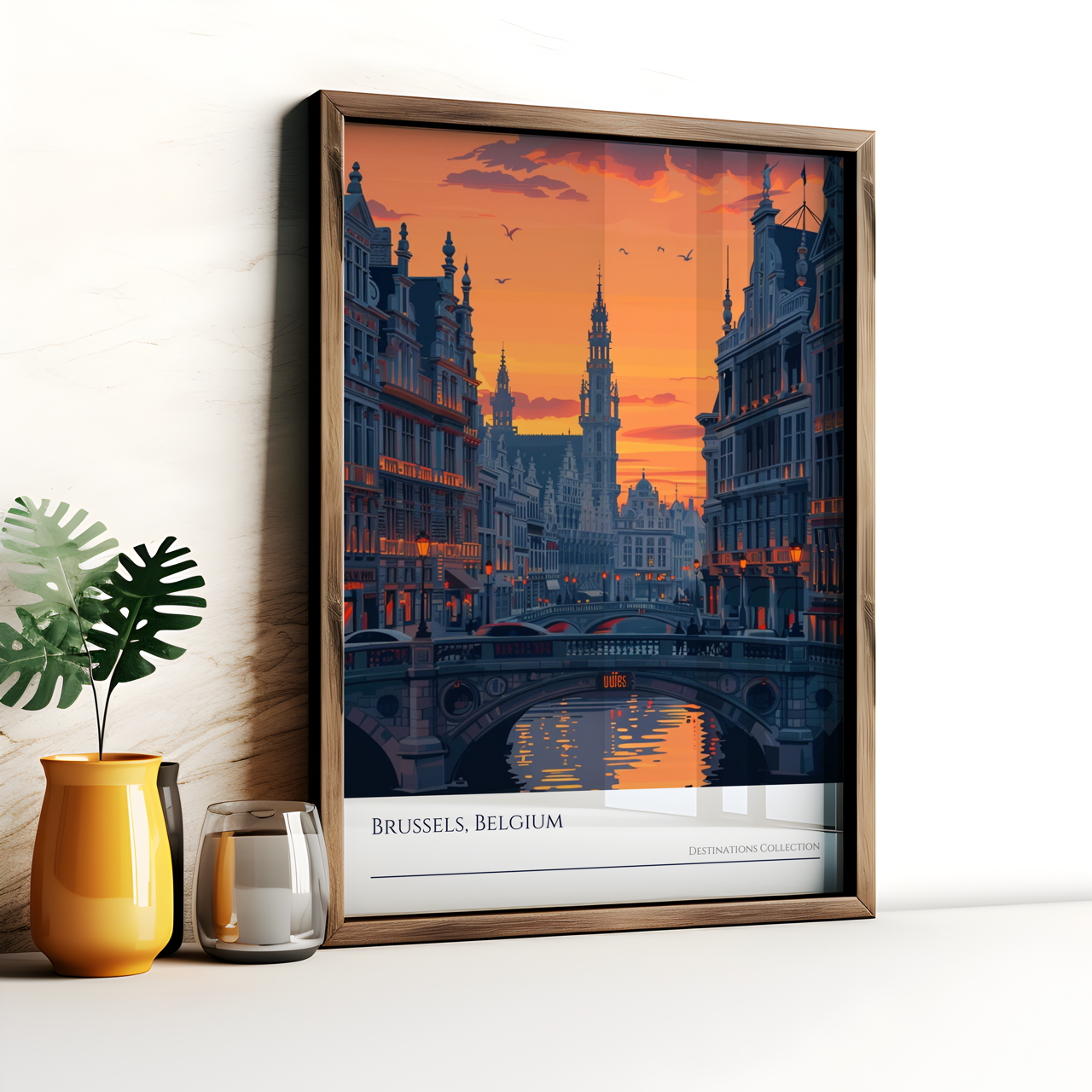 Brussels Sunset Poster
