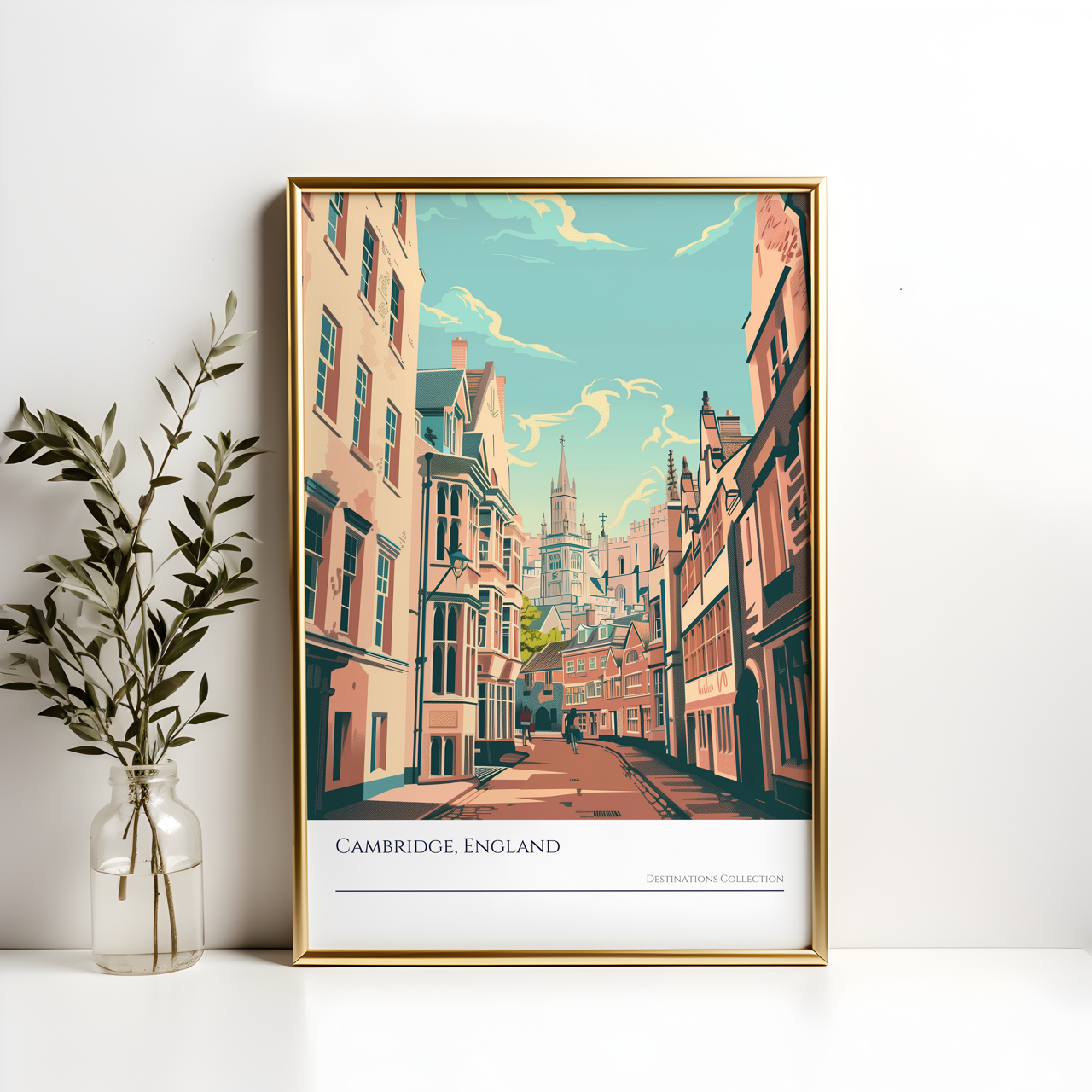 Cambridge Cityscape Poster