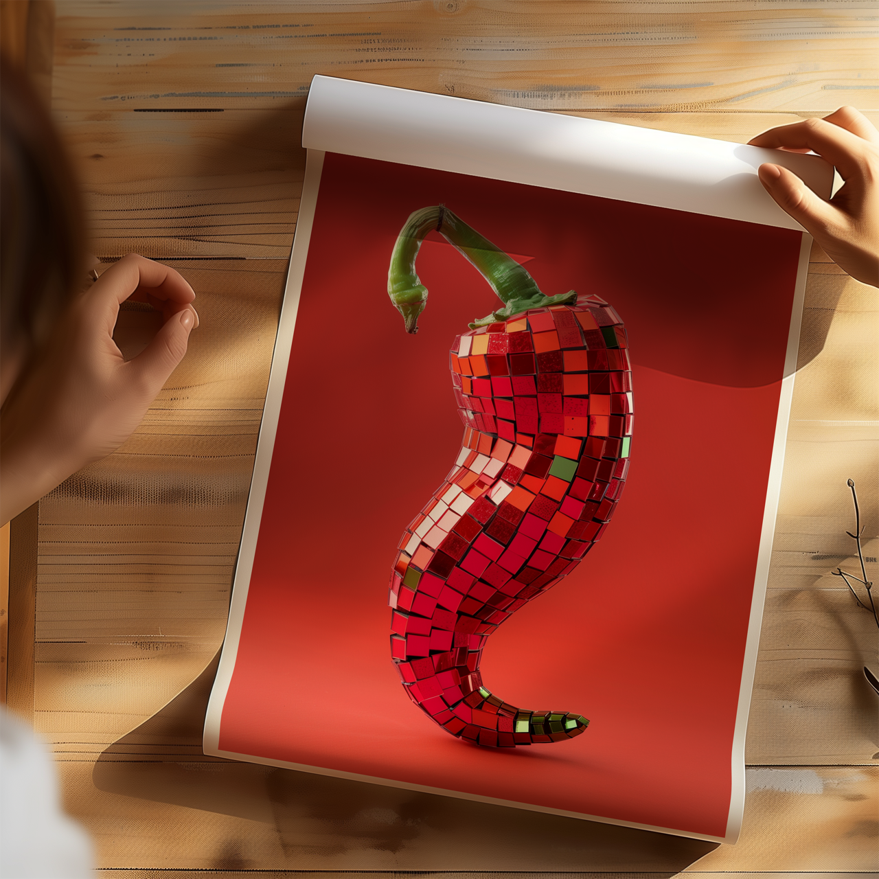 Disco Chilli Pepper Poster