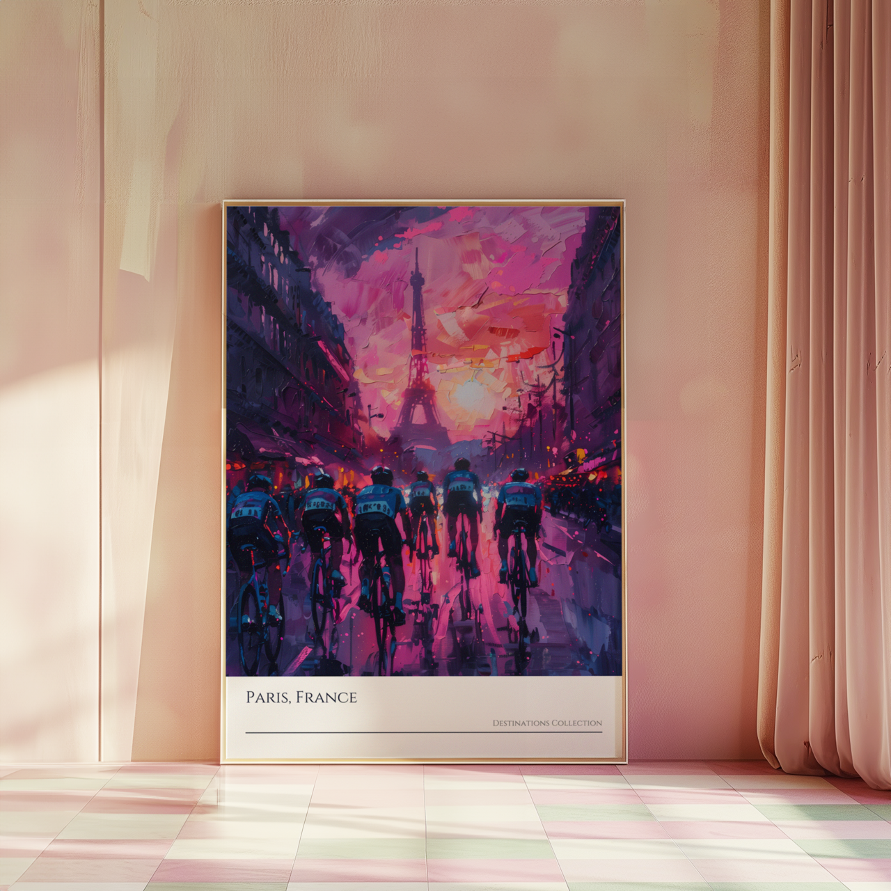 Paris Cycling Event Poster