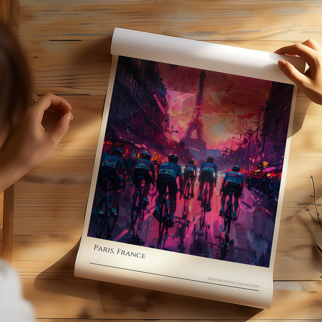 Paris Cycling Event Poster