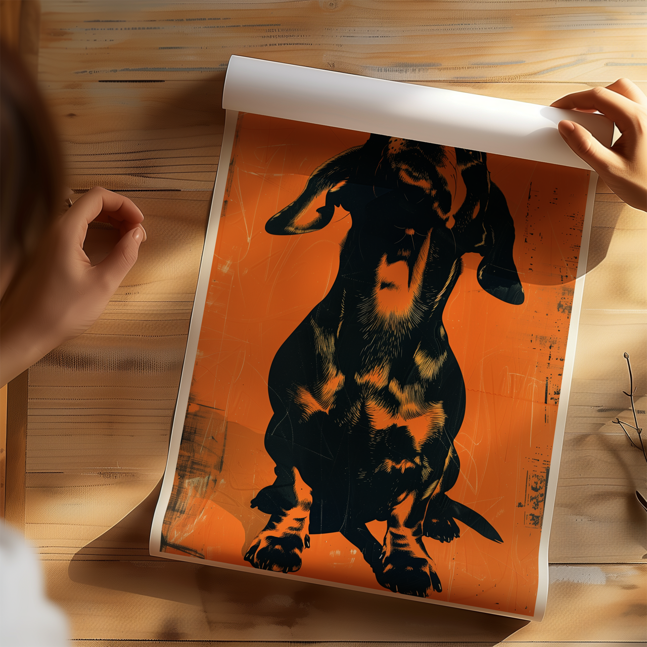 Bold Dachshund Poster