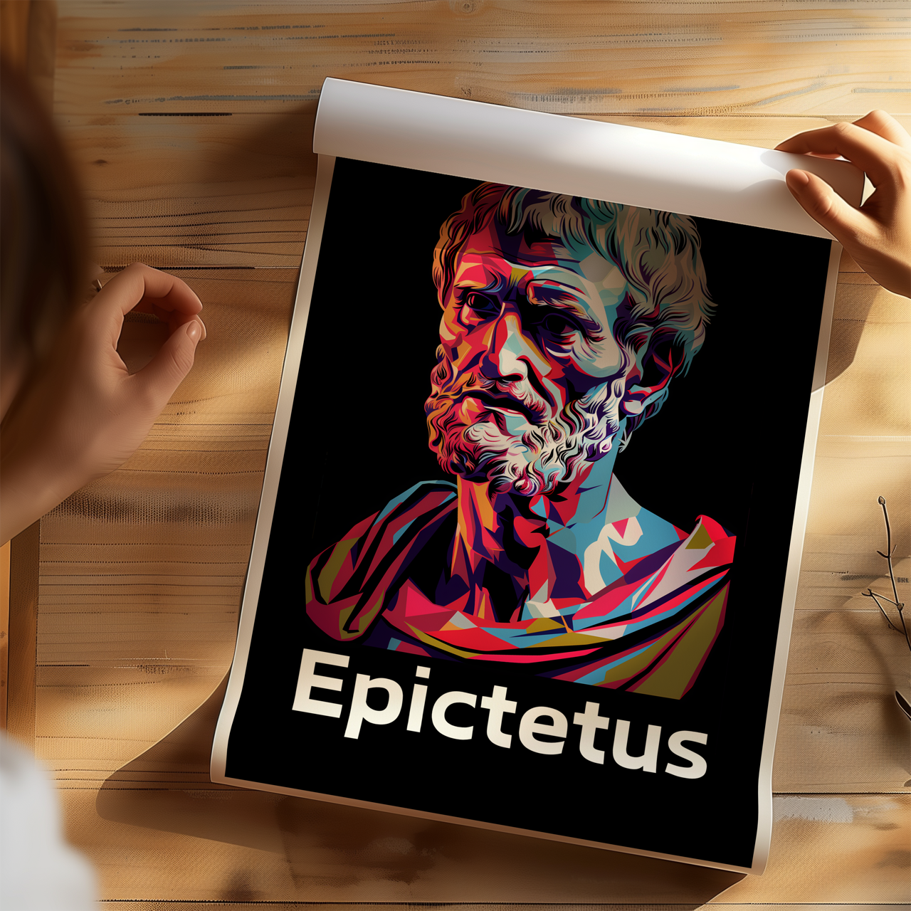 Epictetus Stoic Art Print, Stoicism Poster
