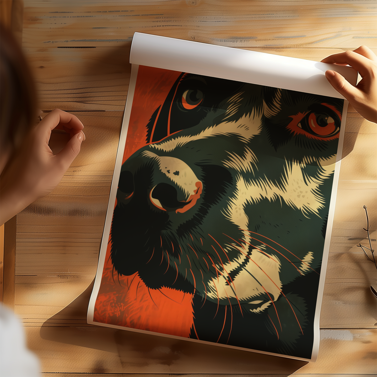 Labrador Retriever Pop Art Close-Up Poster