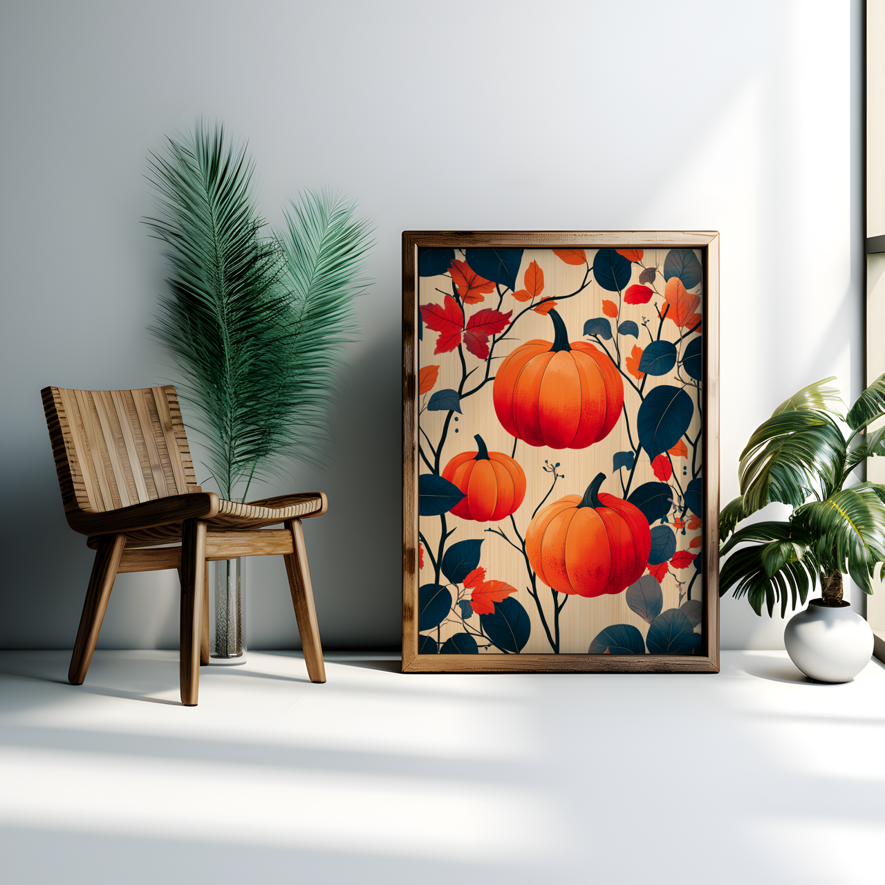 Modern Abstract Art Pumpkin Poster