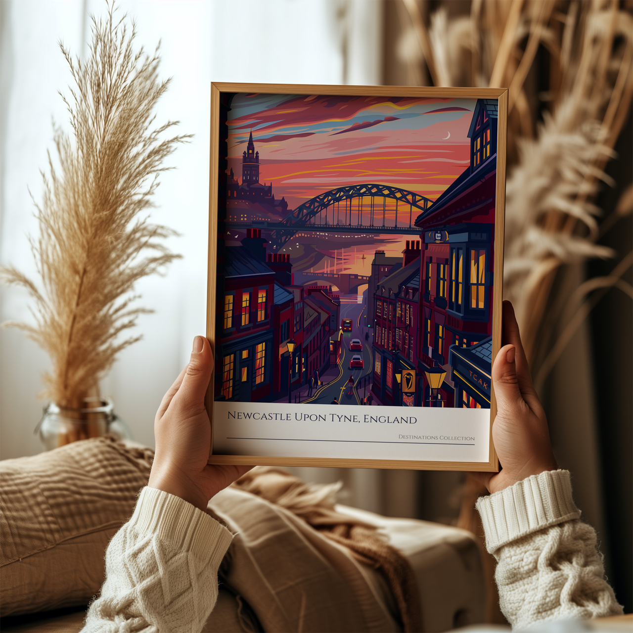 Newcastle upon Tyne Sunset Poster