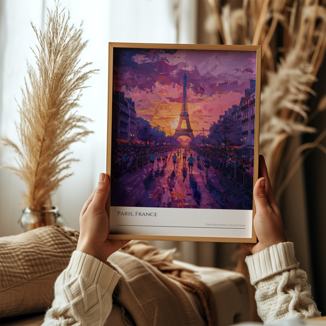 Paris Running Event Souvenir, Purple Poster