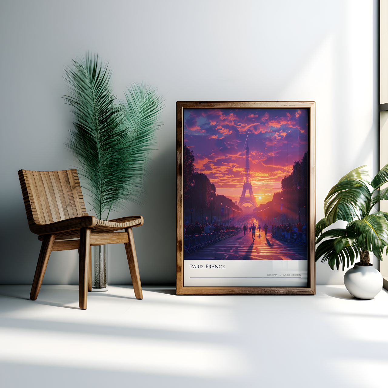 Paris Running Event Poster, Purple