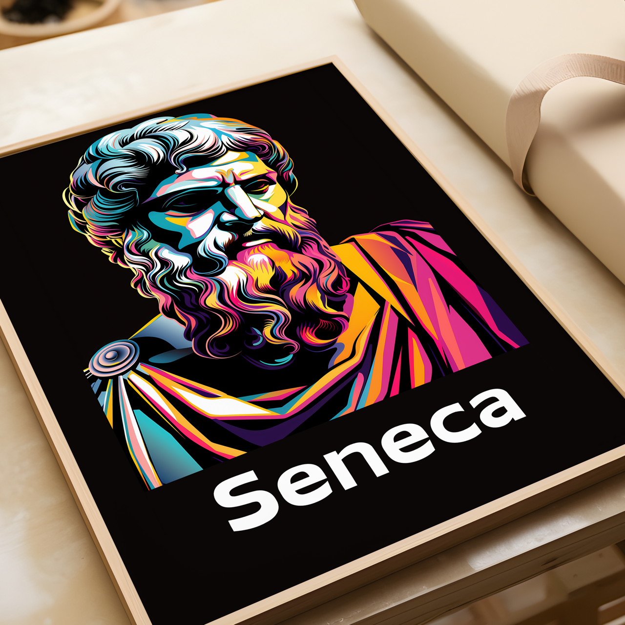 Seneca Stoic Art Print, Stoicism Poster